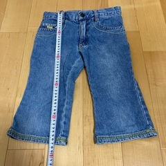 デニム　ズボン　120 お花ボタンの画像