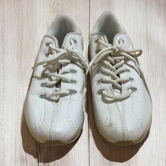 PUMA プーマ スニーカー 23.5 白 シルバー 赤 ローカットの画像