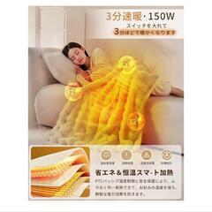 SNSで超話題！電気毛布 掛け敷き兼用 節電 切り忘れ防止1-12hタイマー付きの画像