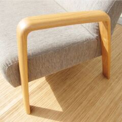 アサヒ　2人掛けリクライニングソファ　Ballotte 2Pリクライニング　バローテ　N-7　元値約20万円　北欧　布張り　ナチュラル　524ZSの画像