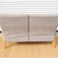 アサヒ　2人掛けリクライニングソファ　Ballotte 2Pリクライニング　バローテ　N-7　元値約20万円　北欧　布張り　ナチュラル　524ZSの画像