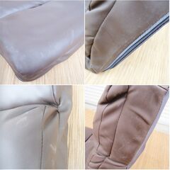 ②　大型　ごろ寝　座椅子　ブラウン　お昼寝マット クッション　チェア　1人掛け 　頭部・背もたれ・脚部リクライニング　イス　531ZSの画像