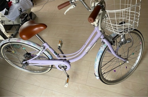 【手渡し限定】☆美品☆ ブリヂストン 24型 リコリーナ E.Xティーンラベンダー シングルシフト 女の子用