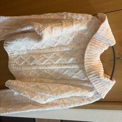 新品 H&M 襟付きカーディガン ニット ライトピンクメランジの画像