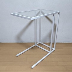 IKEA / イケア  VITTSJÖ ヴィットショー ガラス スチール サイドテーブル ラップトップスタンド ノートPCスタンド PCテーブル の画像
