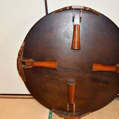 折畳式　丸テーブルの画像