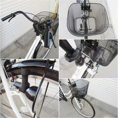 ②　サイクルベースあさひ　自転車　シティサイクル アフィッシュ　ホワイト　27インチ　ママチャリ　軽快車　affiche　直接引取歓迎 578ZSの画像
