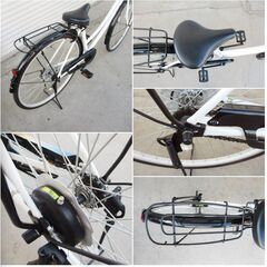 ②　サイクルベースあさひ　自転車　シティサイクル アフィッシュ　ホワイト　27インチ　ママチャリ　軽快車　affiche　直接引取歓迎 578ZSの画像