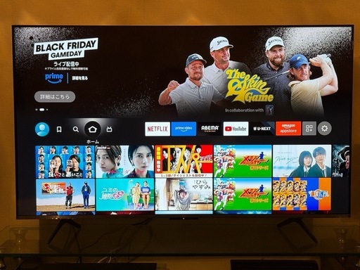 ほぼ新品 TCL 55インチ 4K 量子ドットテレビ（55T8C）2025年モデル