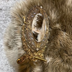 両面鏡(レトロっぽい？)鏡面に、ところどころ黒い点々あり🙏の画像