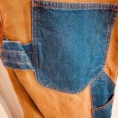 ELNEST オーバーオール デニム　ダック地　メンズXLの画像