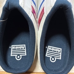 Admiral スリッポンスニーカー ホワイト/レッド/ブルー 新品 26cm位の画像