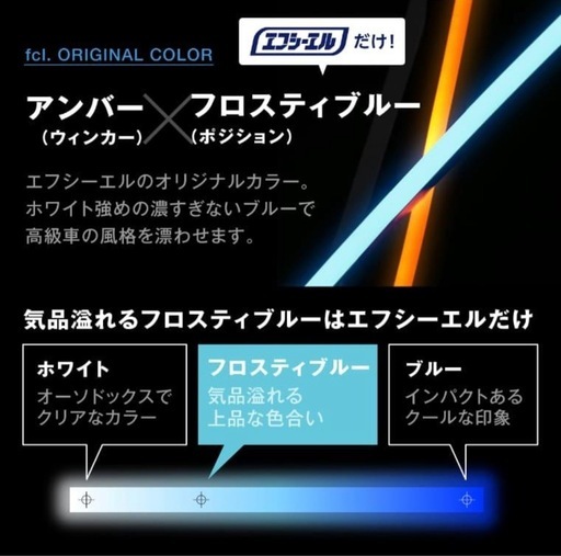 fcl. LEDテープライト アンバー×フロスティブルー