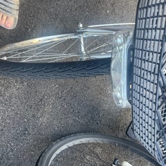 シルバーパナソニック電動アシスト自転車の画像