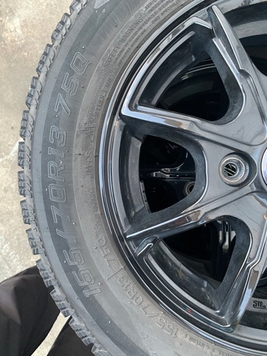 【取りに来てくださる方】スタッドレスタイヤ ホイールセット 155/70R13