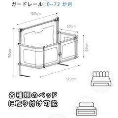 添い寝用　ベビーベッドの画像