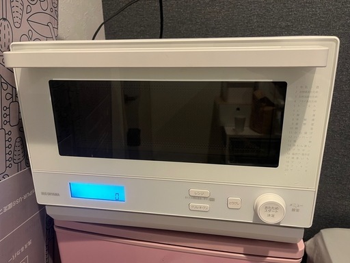 2022年製・美品】アイリスオオヤマ オーブンレンジ MO-F1808-CW