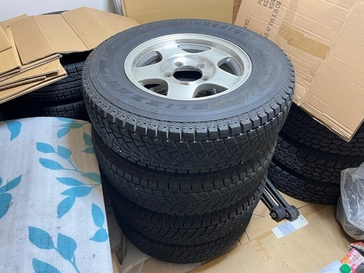 ブリヂストン ブリザック ジムニー 215/80R16 JA11純正アルミ付き 中古