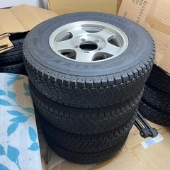 ブリヂストン ブリザック ジムニー 215/80R16 JA11純正アルミ付き 中古の画像