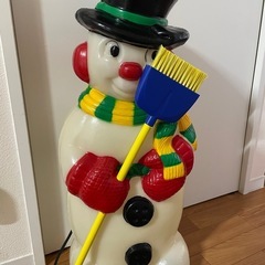 クリスマス　イルミネーション　雪だるま　スノーマン　ブローライト　レトロの画像