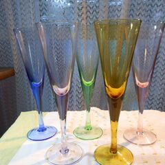 モダン　シャンパングラス　２個　プレゼントフランス シャンパーニュ エドシック・モノポール ブルートップ ブリュット 750mlの画像