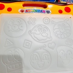 アンパンマン　天才脳らくがき教室　イラストシートと平仮名シートの画像