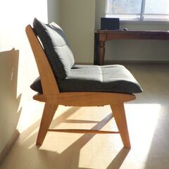 １人掛けソファ（リーフグレー・ファブリック）【小金井市民限定】（小金井市再生家具）品番：12-01-01 ※新規優先の画像