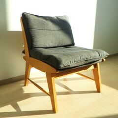 １人掛けソファ（リーフグレー・ファブリック）【小金井市民限定】（小金井市再生家具）品番：12-01-01 ※新規優先の画像