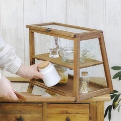 大人気　他サイトではプレ値で販売されてます　salut! リサイクルウッドカウンターキャビネット　の画像