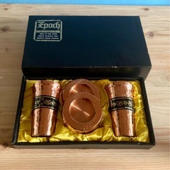 新品未使用　レア品　高級　銅製ビアカップセット 2個　島本製作所の画像