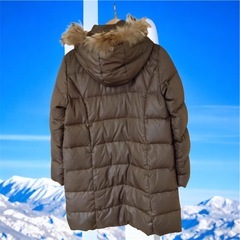 美品　BEAMS BOY　ロングダウンジャケット　取外ファーフード　ブラウンの画像