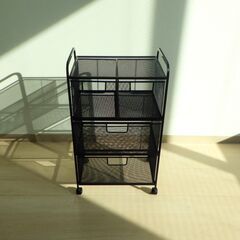 メッシュワゴン（引き出し式）【小金井市民限定】（小金井市再生家具）品番：12-01-04 ※新規優先の画像