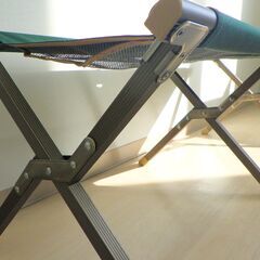 折りたたみベンチ（グリーン・２人掛け）【小金井市民限定】（小金井市再生家具）品番：12-01-07 ※新規優先の画像