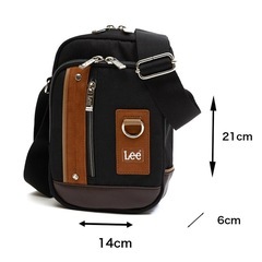 【新品】Lee ショルダーバッグ ボディバッグ カーキ　タテ型の画像