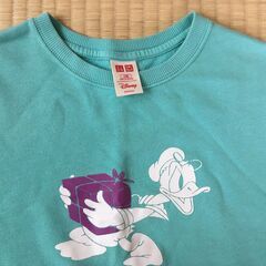 （東京・引き取り）ユニクロのディズニードナルドトレーナー130cmの画像