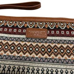 新品　レイジ ブルー　クラッチバック　幾何学模様　セカンドバック　エスニックの画像