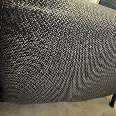 HUKLA　フクラ　ダークグレー ファブリックソファ　羽毛 オットマン付きの画像