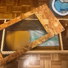 木製スライドガラス爬虫類ケージの画像