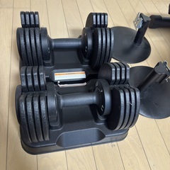 【未使用/セット】可変式ダンベル（12kg×2）＋トレーニングベンチ｜引き取り限定の画像