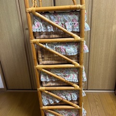 ラタン 5段収納ラックの画像