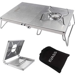 KVASS ステンレス 折り畳み式 遮熱テーブル 収納袋付きの画像