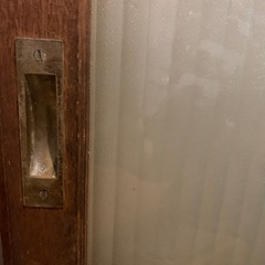 アンティーク　ヴィンテージ　モールガラス戸の画像