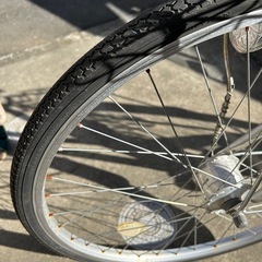 自転車　後輪パンクの画像