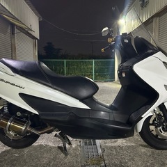 堺市南区発　スズキ　バーグマン200 ビームスマフラー 美車 実働　格安　配送可の画像