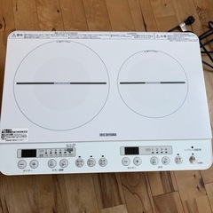 アイリスオーヤマ　 2口IHコンロ 卓上IH  IHK-W12S-Wの画像