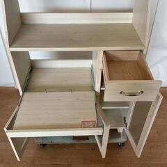 No.172　キッチンボード　食器棚　レンジ台　カントリー風　幅90cm（豊橋市収集業務課リユース家具）の画像