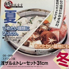 浅ザル&トレーセット31cmの画像