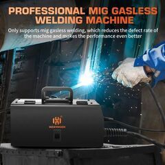 半自動溶接機 HZXVOGEN ノンガス 半自動 溶接機 100V 200V MIG溶接機 145A インバーター搭載 定格使用率40％ 軽量 小型 MIG145家庭用の画像