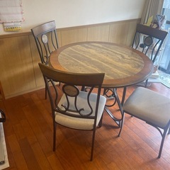 お値下‼️お洒落なダイニングセットテーブル&椅子4脚の画像