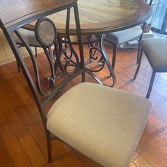 お値下‼️お洒落なダイニングセットテーブル&椅子4脚の画像